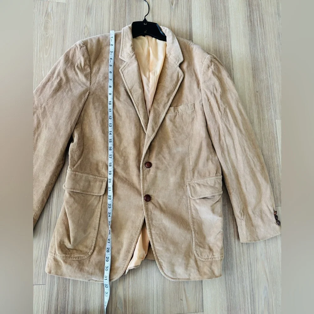 Unbranded Mens VTG Blazer Sport Coat Tan Corduroy 2 Button 42L Western Preppy